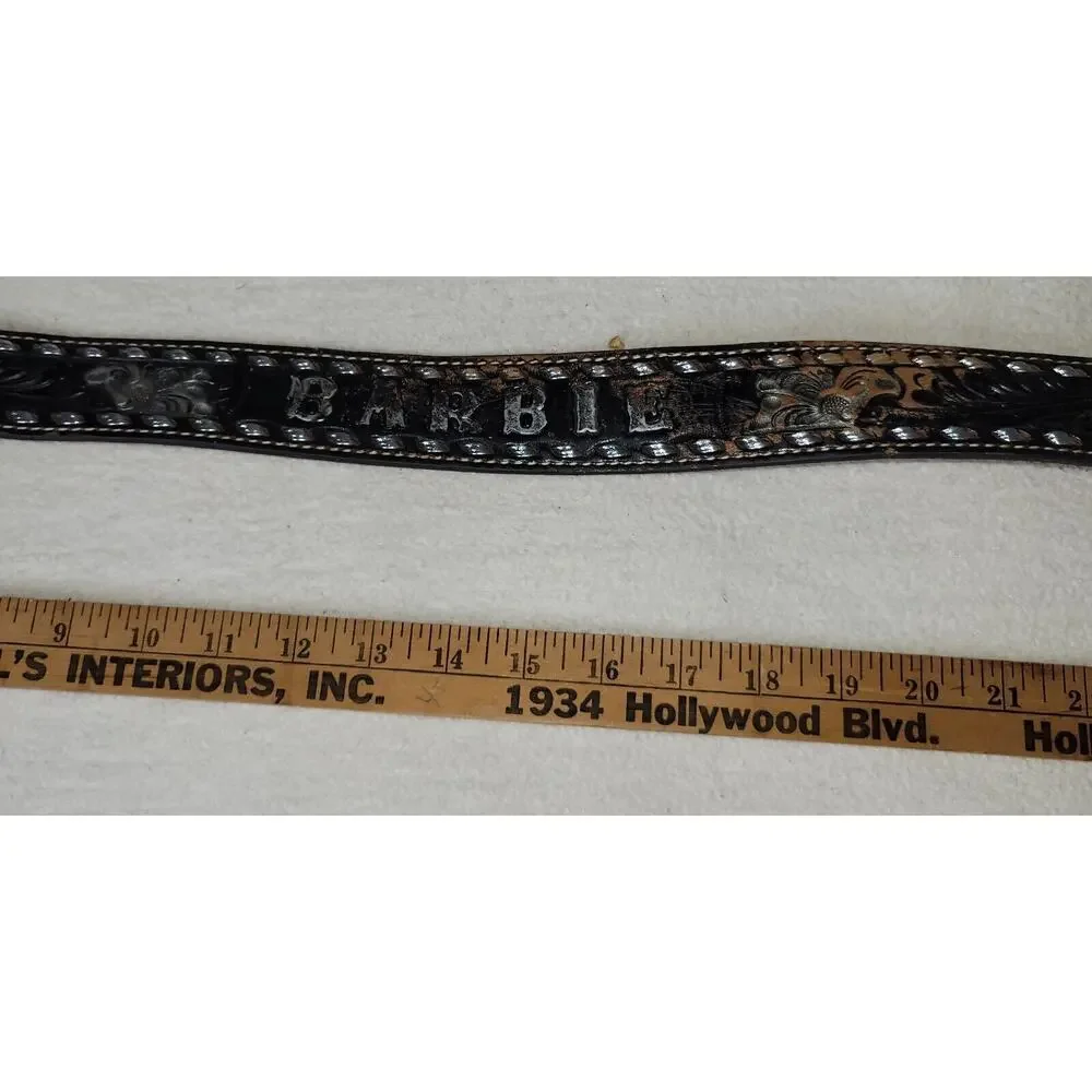 Vtg Tex Tan Belt Womens Sz 20 Barbie Buckle Genuine Cowhide 022101 Made In USA